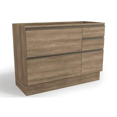 Balcão de Cozinha Maxxi G746 1 Porta e 4 Gavetas s/ Tampo 120cm Nogal - Kappesberg