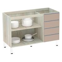 Balcão De Pia Sem Tamp 120cm E Lis Legno Crem e Connect - 3