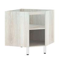 Balcão Sem Tampo Canto Diagonal Luciane Lis Legno Crem e Branco Mat - 2