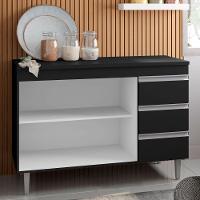 Bancada Tamires Preto Sem Tampo - 3