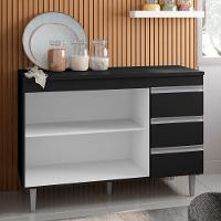 Balcão Anderson 1,2 Preto Sem Tampo - 5