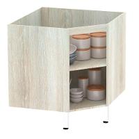 Balcão Sem Tampo Canto Diagonal Luciane Lis Legno Crem e Concreto - 5