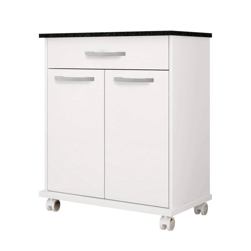 Balcão De Cozinha 2 Portas 1 Gaveta Girassol Kaiki Móveis Branco - 1