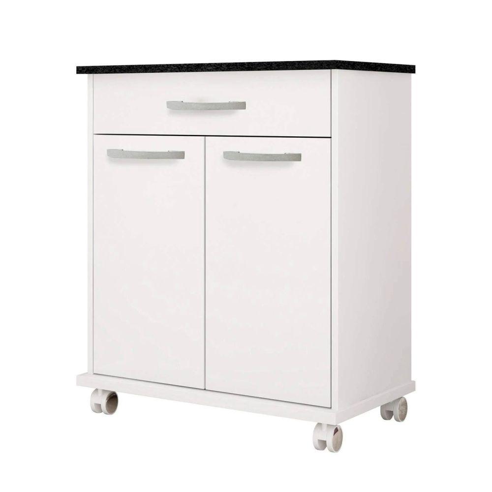 Balcão De Cozinha 2 Portas 1 Gaveta Girassol Kaiki Móveis Branco - 2