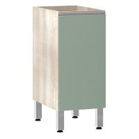 Balcão Sem Tampo 35cm 1 Prateleira Lis Legno Crem e Verde Jade - 1