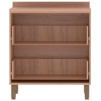 Balcão Luciane Yara 80 Cm 2 Gavetões Com Tampo 1303/199 Vanilla/Grafite - 3