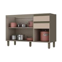 Balcão Para Pia 2 Gavetas 3 Portas 120 Cm Henn Duna/Cristal - 2