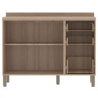 Balcão Luciane Yara 2 Portas 3 Gavetas Sem Tampo 120 Cm 1304/199 Vanilla/Grafite - 3