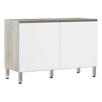 Balcão De Pia Sem Tamp 120cm Luci Legno Crem e Branco - 1