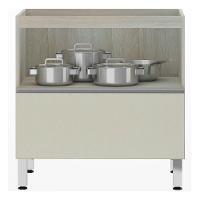 Balcão Sem Tampo 80cm Misto Basculante Lis Legno Crem e Kashmir - 3