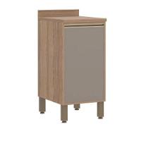 Balcão De Cozinha Yara Com 1 Porta 40Cm Luciane Vanilla/Grafite - 1