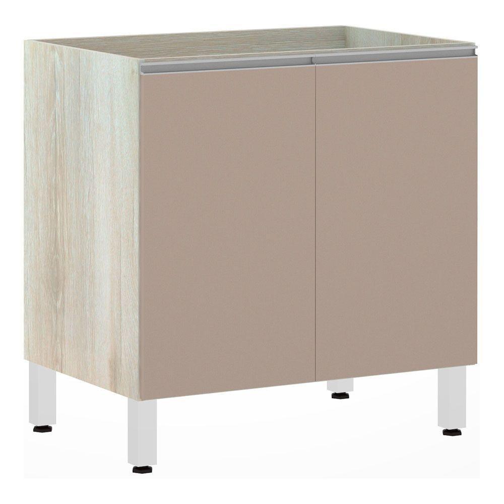 Balcão Sem Tampo 80cm Lis Legno Crem e Connect - 1