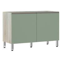 Balcão De Pia Sem Tamp 120cm Luci Legno Crem e Verde Jade - 1