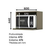 Armário Aéreo Connect Microondas 60cm Henn Duna - 2