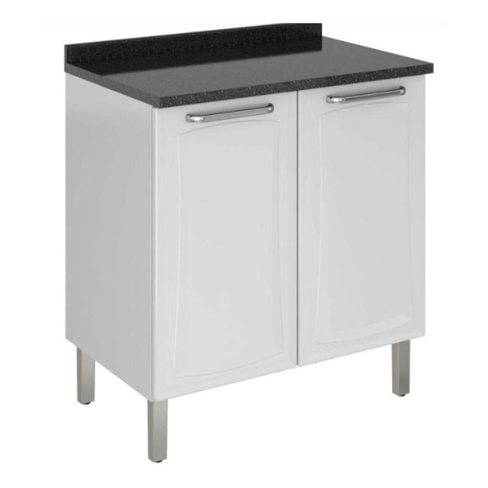 Balcão Itatiaia 2 Portas Com Tampo Tarsila Ig2a-80 Branco - 1