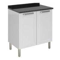 Balcão Itatiaia 2 Portas Com Tampo Tarsila Ig2a-80 Branco - 1