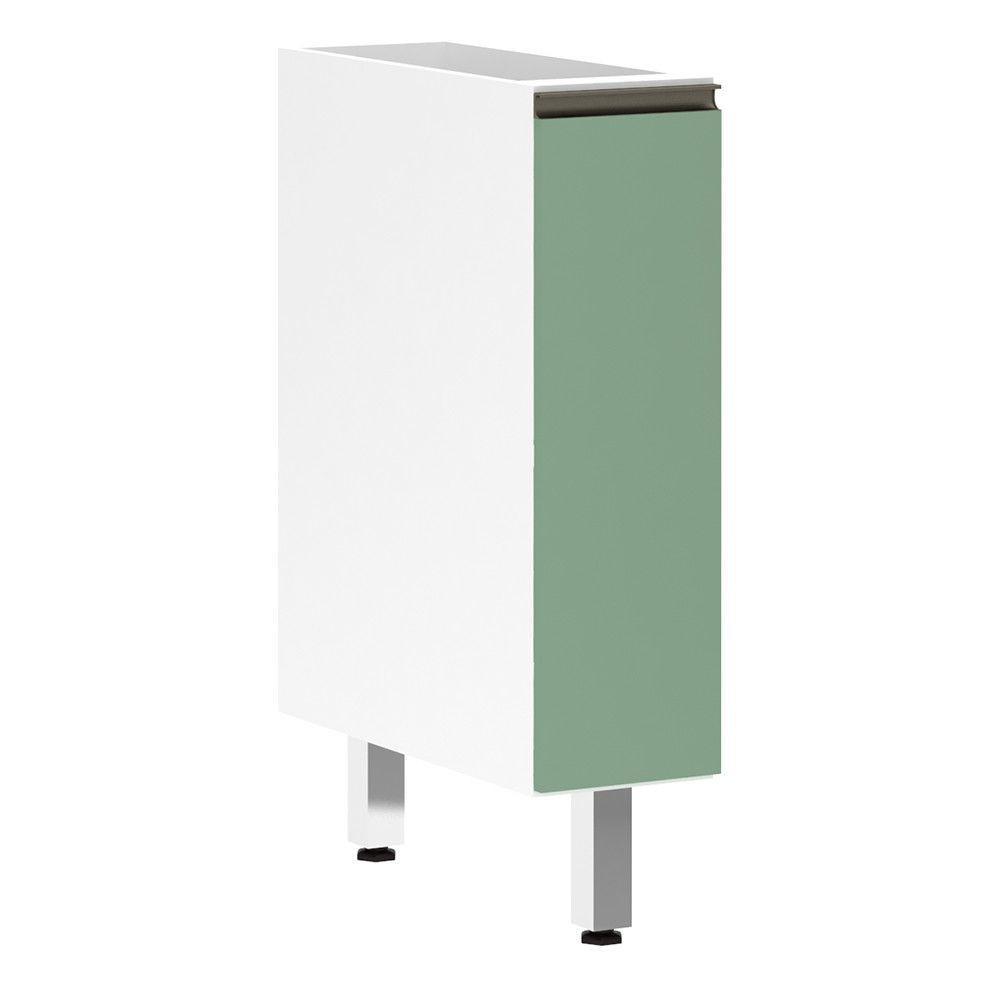 Balcão Sem Tampo 20cm Branco Com Verde Jade - 1