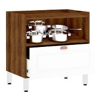 Balcão Sem Tampo 80cm Misto Basculante Safir e Branco Pet - 7