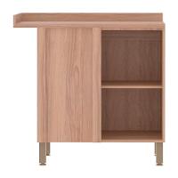 Balcão Luciane Canto Reto 1 Porta Com Tampo Vanilla/grafite - 3