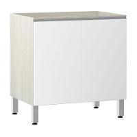 Balcão Sem Tampo 80cm Lis Legno Crem e Branco Mat - 1