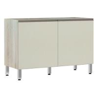 Balcão De Pia Sem Tampo Para Cozinha 120cm 2 Portas Luci Luciane Móveis Legno Crema Com Kashmir - 2