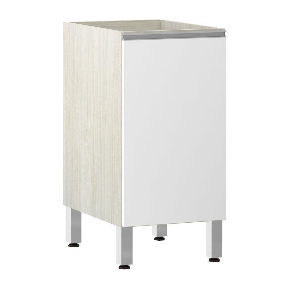 Balcão Sem Tampo 40cm Lis Legno Crem e Branco Mat - 1