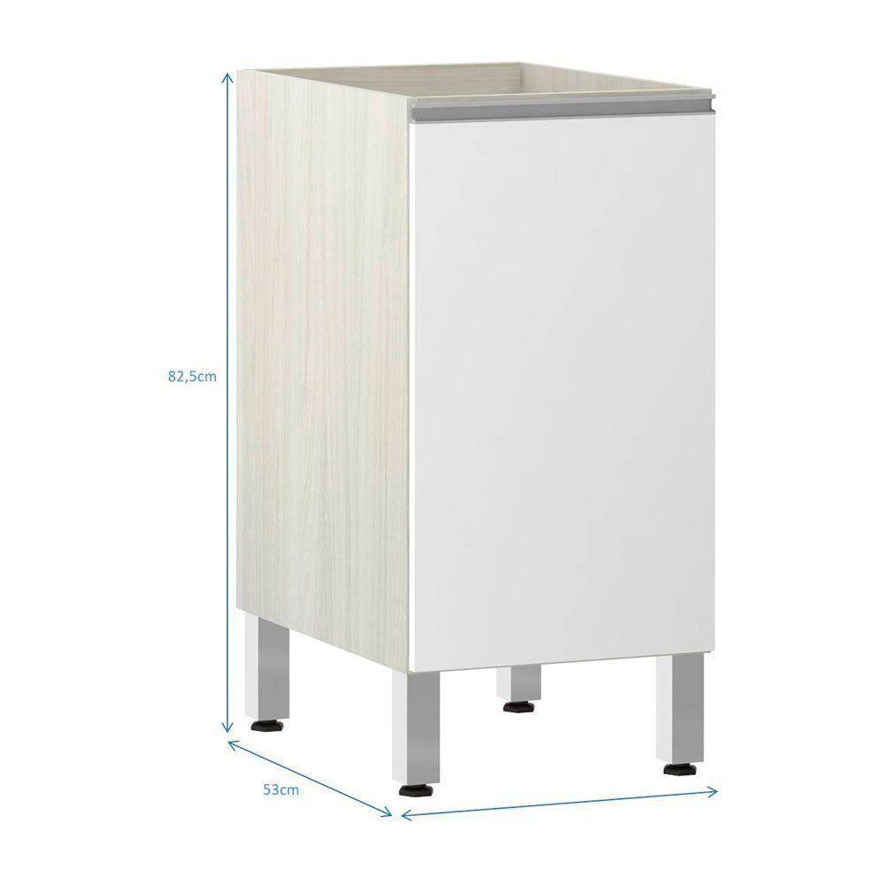 Balcão Sem Tampo 40cm Lis Legno Crem e Branco Mat - 2