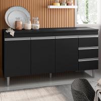 Balcao Para Pia 155 Cm 3 Portas Andreia Preto Reajl Preto - 3