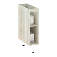 Balcão Sem Tampo 20cm Lis Legno Crem e Concreto - 3