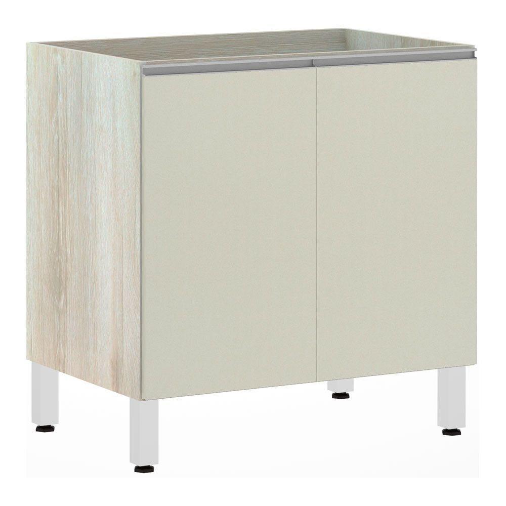 Balcão Sem Tampo 80cm Lis Legno Crem e Kashmir - 1