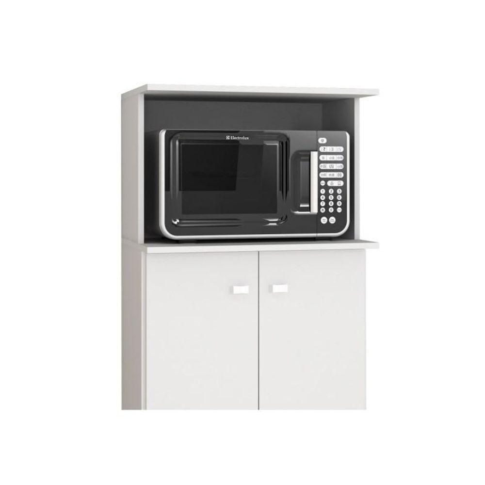 Balcão 2 Portas Com Espaço Para Microondas Bl3307 Branco - Tecno Mobili - 3