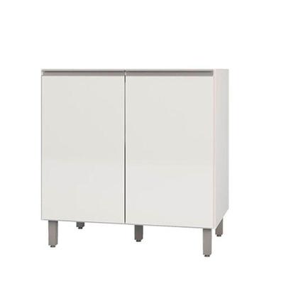 Balcão Para Cooktop Evidence 2 Portas Sem Tampo Poliman Móveis Branco