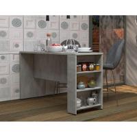 Bancada De Cozinha Com Prateleiras Suprema Luciane Móveis Concreto - 1