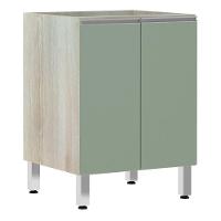 Balcão Sem Tampo 60cm Lis Legno Crem e Verde Jade - 1