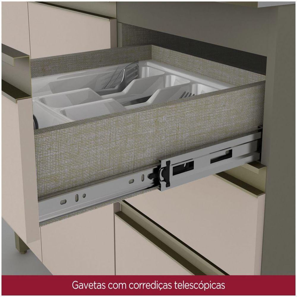 Balcão Pia 03 Portas 02 Gavetas évelin Henn Duna Cristal - 4