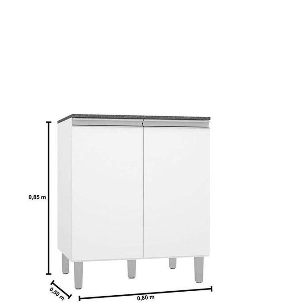 Balcão 2 Portas Com Tampo Evidence Branco - 4