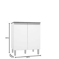 Balcão 2 Portas Com Tampo Evidence Branco - 4