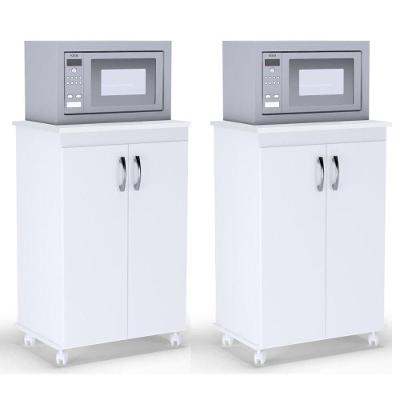 Kit 2 Balcões Multiuso Vitória 2 Portas Branco - Ajl Móveis