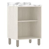 Balcão e Tampo 60 Cm De Abrir 1 Prateleira Com Mocca Laca - 6