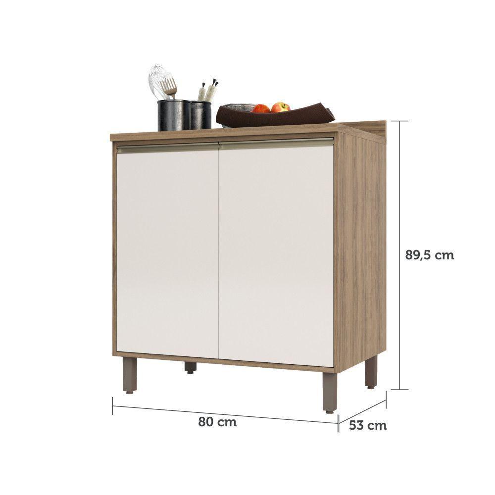 Balcão e Tampo 80 Cm De Abrir 1 Prateleira Mel Vanill e O - 3