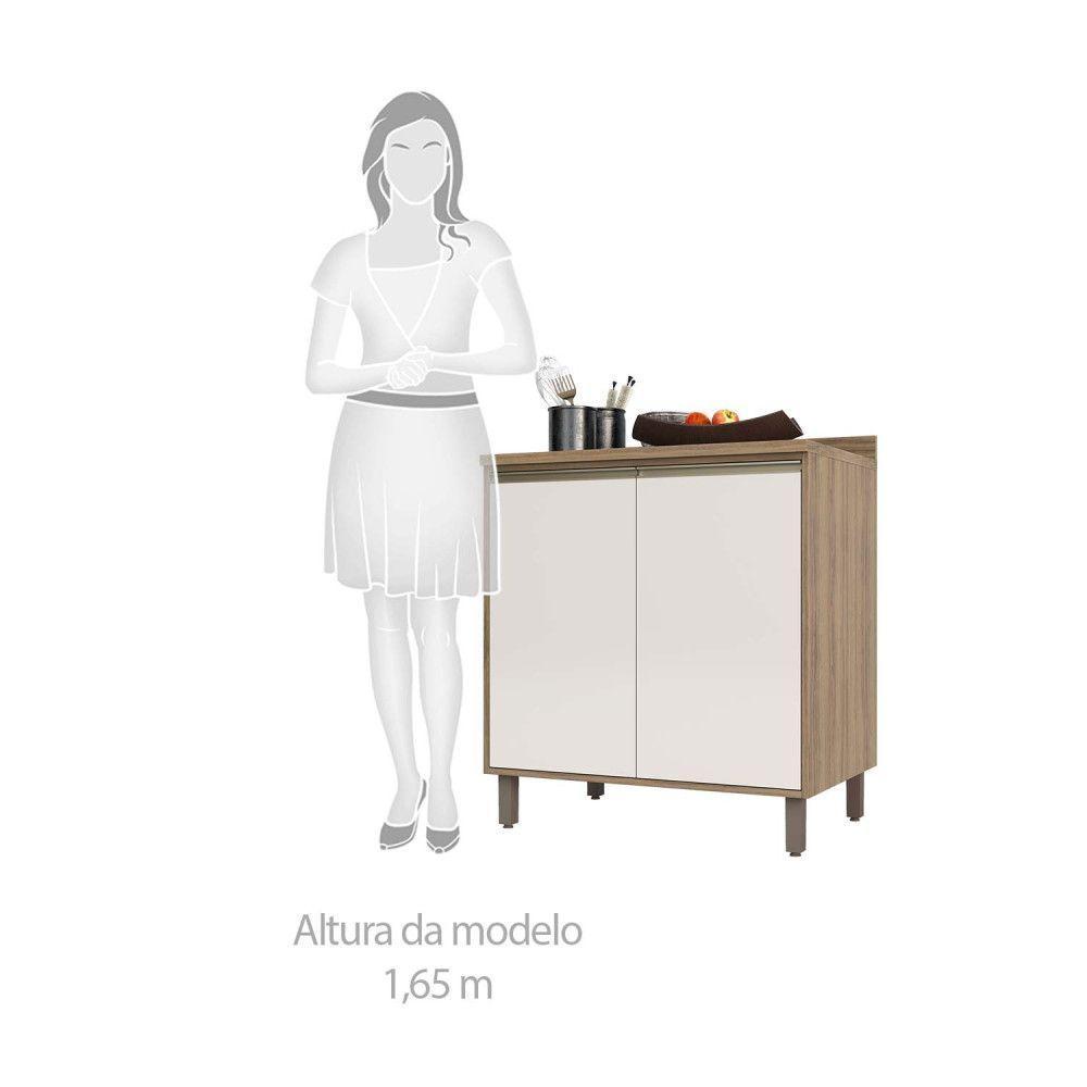 Balcão e Tampo 80 Cm De Abrir 1 Prateleira Mel Vanill e O - 4