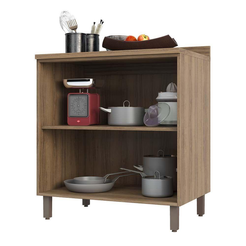 Balcão e Tampo 80 Cm De Abrir 1 Prateleira Mel Vanill e O - 5