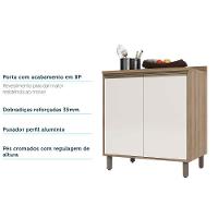 Balcão e Tampo 80 Cm De Abrir 1 Prateleira Mel Vanill e O - 2