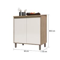 Balcão e Tampo 80 Cm De Abrir 1 Prateleira Mel Vanill e O - 3