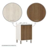 Balcão De Cozinha Com Tampo 60 Cm 2 Portas Linea Luciane Pátina Ff-avelã Ff - 3