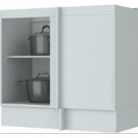 Balcão C361 Canto Reto Com 1 Porta Henn Branco - 3