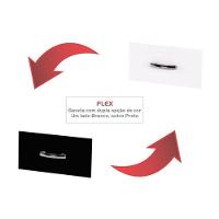 Balcão Gabinete Gabriela Com Pia Inox 150Cm 4 Portas Branco/Preto - Ajl Móveis - 6