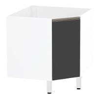 Balcão Sem Tampo Canto Diagonal Branco Com Preto Txt - 1