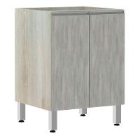 Balcão Sem Tampo 60cm Lis Legno Crem e Concreto - 1