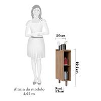 Balcão e Tampo 20 Cm De Abrir 1 Prateleira Lari Vanill e Connect - 5